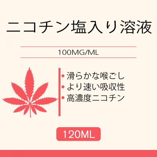 120ML 100MG/ML ニコチン塩入り溶液