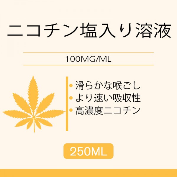 250ML 100MG/ML ニコチン塩入り溶液